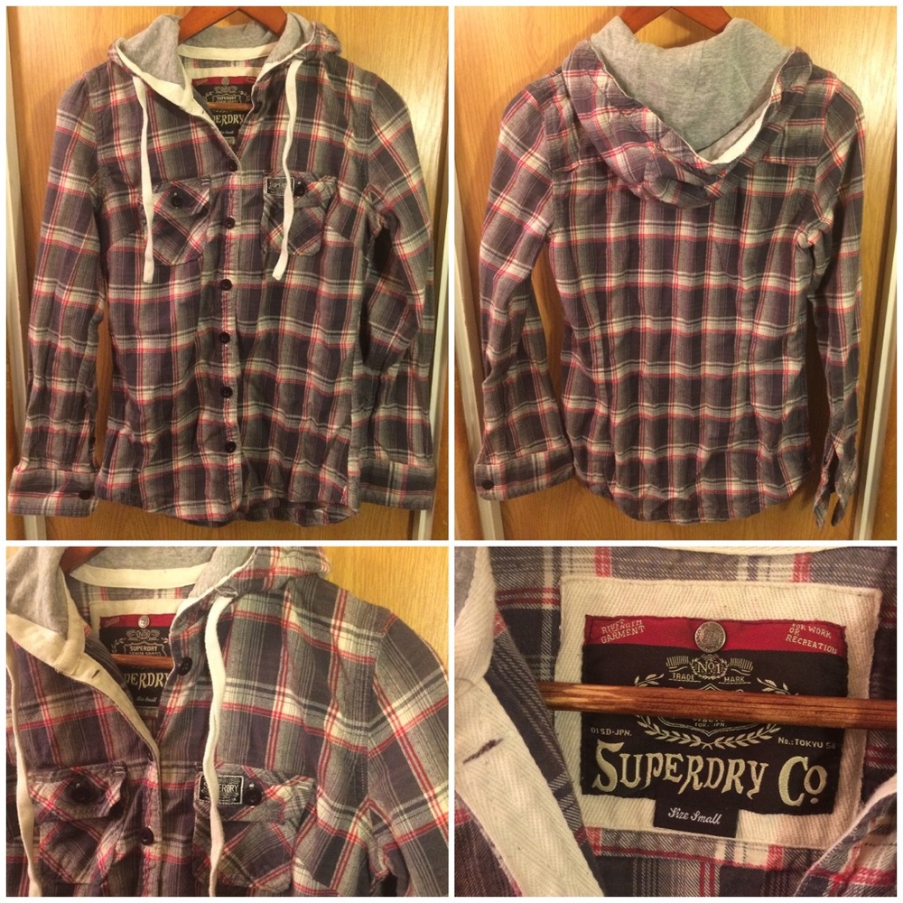 🌲😍Favorite Superdry Hooded Flannel😍🌲